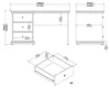 CALICOSY - Bureau 3 tiroirs blanc L130 cm - SOFIA Voir les images du produit 9