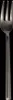 A close-up shot of the tines of a silver fork against a black background. Produktbild-Vorschau