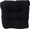 A black tufted seat cushion. Podgląd zdjęcia produktu