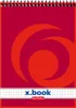 A spiral-bound notebook with a red and orange abstract design on the cover. Podgląd zdjęcia produktu