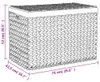 vidaXL Koš na prádlo se 3 přihrádkami 75x42,5x52 cm vodní Náhled obrázku produktu 7