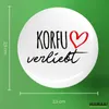 Huuraa Button Korfu verliebt 25mm rund mit Sicherheitsnadel Produktbild-Vorschau 3