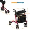 COSTWAY Aluminium Rollator, Reiserollator faltbar, Produktbild-Vorschau 3