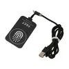 A black wireless charging receiver with a USB cable is shown on a white background. Anteprima dell’immagine prodotto