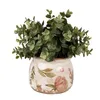 Clayre & Eef Blumentopf Ø 12x10 cm Beige Rosa Keramik Produktbild-Vorschau 2