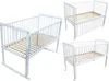 Kinderbett / Beistellbett / Wiege 3in1 120x60cm weiß Produktbild-Vorschau 1
