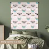 MuchoWow® Wandteppich Wandbehang Lama - Koala - Blumen - Produktbild-Vorschau 4