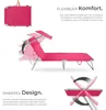 tectake® Gartenliege 4-stufig mit Kopfpolster Produktbild-Vorschau 3