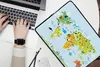 MuchoWow® Laptop Hülle 15 Zoll Weltkarte Kinder - Produktbild-Vorschau 2