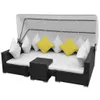 The Living Store 7-tlg. Garten-Lounge-Set mit Sonnendach Produktbild-Vorschau 3
