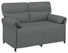 vidaXL Sofa Set 2 stk. Dunkelgrau Stoff Produktbild-Vorschau 4