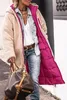ASKSA Damen Lang Daunenmantel Warm Fleece Reversibel Produktbild-Vorschau 3