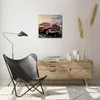 Wanduhr - Quadrat - Glasuhr - Auto Kuba Himmel - 40x40cm - Produktbild-Vorschau 6
