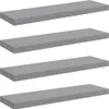 vidaXL Schweberegale 4 Stk. Grau 80x23,5x3,8 cm MDF Produktbild-Vorschau 1