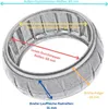 A diagram showing the dimensions of a tire and rim. Produktbild-Vorschau