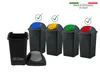 3x Mülleimer 60 Liter Abfalleimer Schwingdeckeleimer Rot - Produktbild-Vorschau 5