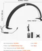 A diagram of a black desk lamp with dimensions and specifications. Voir les images du produit