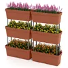 COSTWAY 6 fioriere lunghe 49 cm, fioriere con sistema di Anteprima dell’immagine prodotto 1