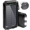 Solar Powerbank 30000mAh mit LED Licht, 2 Outputs Power Produktbild-Vorschau 1