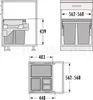 Hailo Abfallsammler 3610631 CS Slide Euro-Cargo S 2x 13 + Produktbild-Vorschau 4