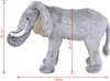 vidaXL Plüschtier Elefant Stehend Plüsch Grau XXL Produktbild-Vorschau 4