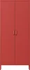 A red metal wardrobe with two doors and two handles. Anteprima dell’immagine prodotto