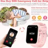 A collage showing a child, a smartphone, and a smartwatch, illustrating the product's features. Voir les images du produit