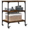 vidaXL Küchenwagen Räuchereiche 60x41x76 cm Holzwerkstoff Produktbild-Vorschau 6