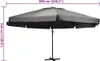 vidaXL Parasol avec mât en aluminium 600 cm Anthracite Voir les images du produit 5