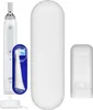 A white electric toothbrush and its accessories are displayed on a white background. Produktbild-Vorschau
