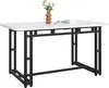 MODFU Table à manger aspect marbre 120x70x74 cm, table Voir les images du produit 10