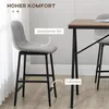 HOMCOM Bartisch mit Barhocker Set, Küchentisch, 5-teilig Produktbild-Vorschau 5