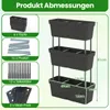COSTWAY 6 květinových truhlíků 49 cm dlouhých, truhlíky s Náhled obrázku produktu 3