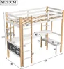 UnboxG Etagenbett Hochbett 90x200cm mit  Schreibtisch Produktbild-Vorschau 8