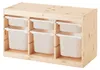 Vinyl-Sticker-Set für IKEA TROFAST, 6 Stück, beige Náhled obrázku produktu