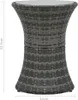 vidaXL 3-dielna súprava Bistro s vankúšmi Poly Rattan Grey Náhľad obrázku produktu 7