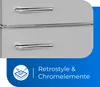 Exquisit Retrokühlschrank RKGC270-45-H-160E grau | Produktbild-Vorschau 2