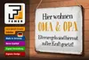 Blechschild Spruch 30x20cm hier wohnen Opa und Oma Retro Produktbild-Vorschau 4