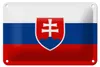 Blechschild Flagge Slowakei 18x12cm Flag of Slovakia Produktbild-Vorschau 1