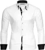 Reslad Herren Langarm Hemd Alabama RS-7050 Weiß-Schwarz XL Produktbild-Vorschau 1