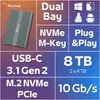 Reagle NVMe M.2 SSD Gehäuse Dual USB-C 3.2 10Gbps PCIe Produktbild-Vorschau 3