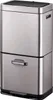 A stainless steel recycling bin with a black lid and a pull-out drawer. Náhľad obrázku produktu