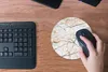 MuchoWow® Mauspad Mousepad Marmor - Weiß - Braun 20x20 cm - Produktbild-Vorschau 4