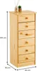 Kommode Hochschrank Anrichte RONDO, 6 Schubladen, Kiefer Produktbild-Vorschau 8