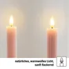 LED Stabkerzen Echtwachs rosa 4 Stück, mit Timer und Produktbild-Vorschau 4