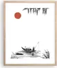 Gerahmtes Poster - Rahmen in heller Eiche - China Angler Produktbild-Vorschau 1