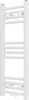 A white towel radiator is shown against a white background. Podgląd zdjęcia produktu