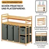 ADEL DREAM Wäschekorb 5 Fächer 2 Regale Wäschesammler 190L Produktbild-Vorschau 3