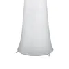The bottom part of a tall, white, cylindrical floor lamp with three small metal legs is shown against a white background. Produktbild-Vorschau
