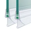 Close-up view of two shower door seals attached to glass panels. Anteprima dell’immagine prodotto